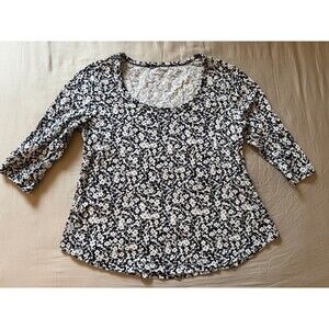 Lane Bryant Floral Scoop-Neck Swing Tee Plus Size 14/16